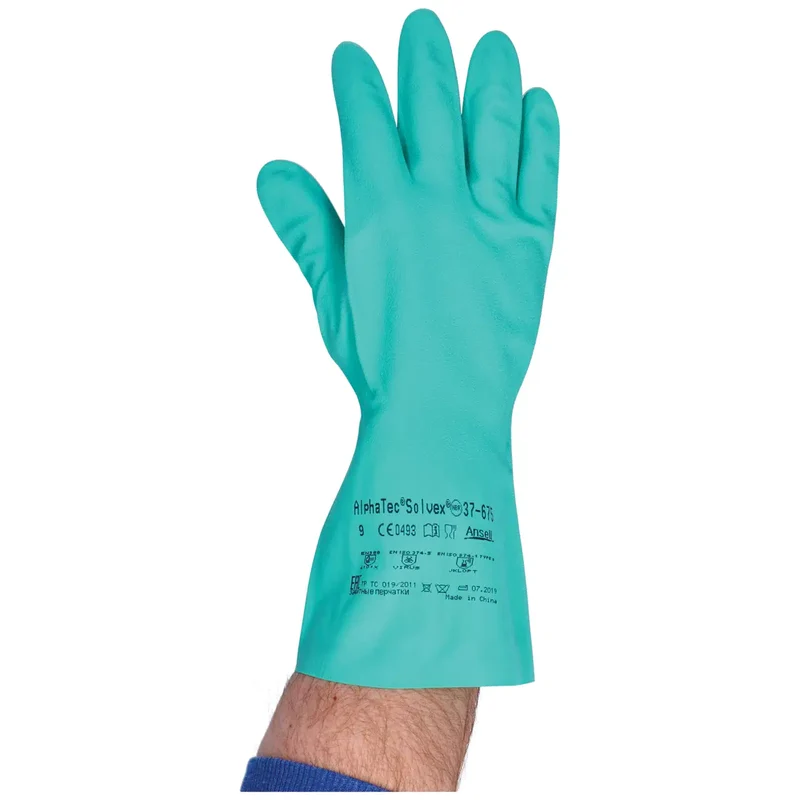 FINIXA Nitril-Handschuh grün, 33 cm, Gr. XL/10
