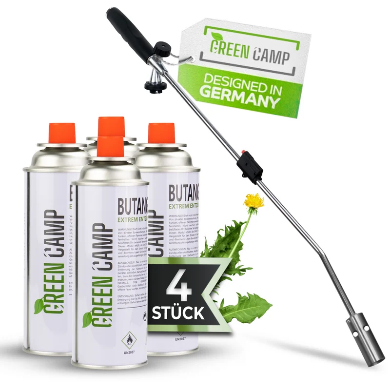 Unkrautbrenner inkl. 4 Gaskartuschen – Effektive & chemiefreie Unkrautvernichtung